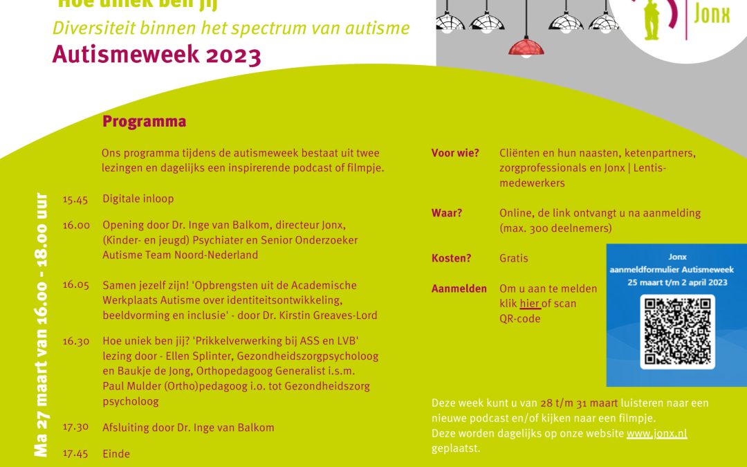 Activiteiten Jonx in autismeweek 2023